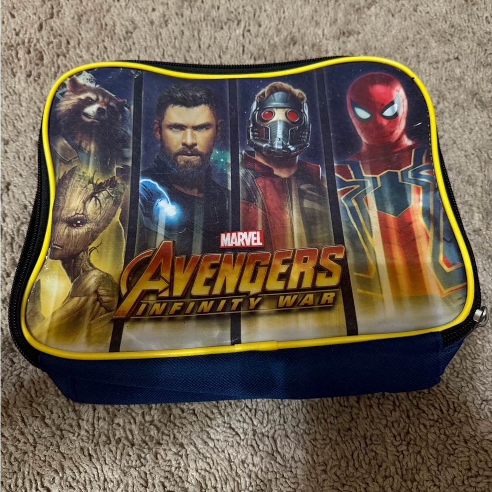 Marvel Avengers Infinity War Character Lunch Bag - Blue and Yellow